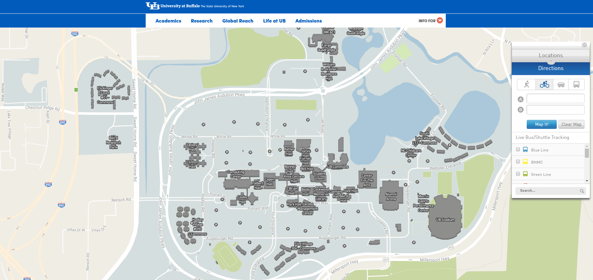 Ub South Campus Map Transit/Stampede - University At Buffalo - 511Ny.org