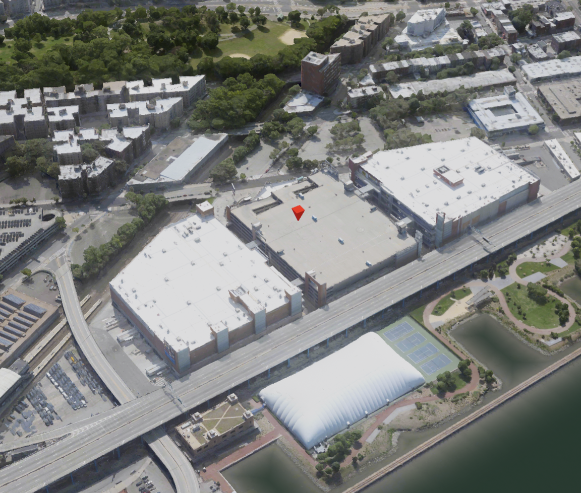 An aerial view of the Bronx Terminal Market
